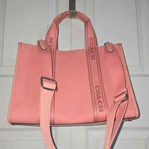 Coach Blush  Pink Satchel Tote  Large Canvas Bag